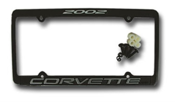 License Plate Frame. Corvette Black 02