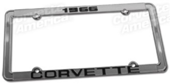 License Plate Frame. Corvette Chrome 67