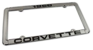 License Plate Frame. Corvette Chrome 68