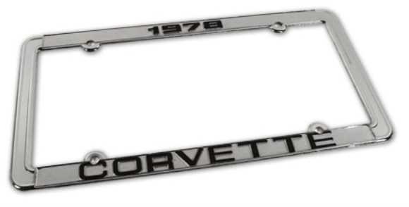 License Plate Frame Corvette Chrome 78 Shop License Plates And