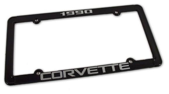 License Plate Frame. Corvette Black 90