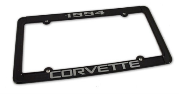 License Plate Frame. Corvette Black 94