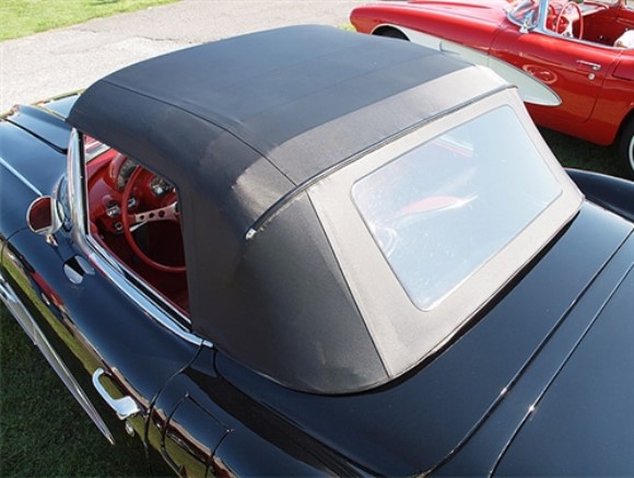 Convertible Top. Black Original Reproduction 56-58