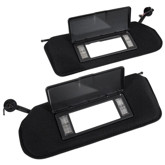 SUNVISORS. W/LIGHTED MIRRORS & RMOT