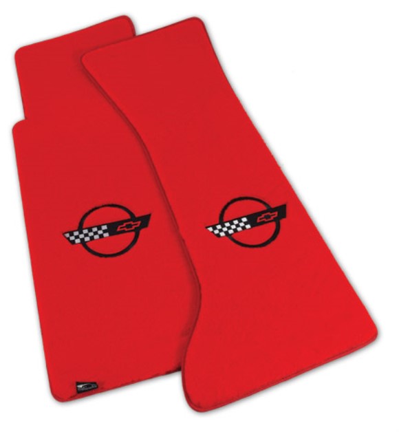 Mats. Velourtex Red W/C4 Black 91-94