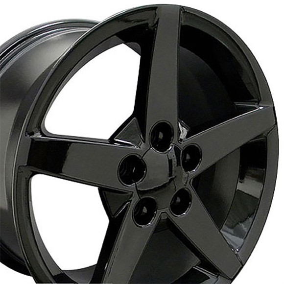 WHEEL. C6 REPLICA BLACK 17X8.5