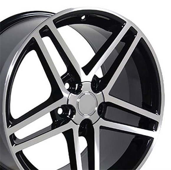 WHEEL. C6 Z06 BLACK MACH FCD 17X9.5