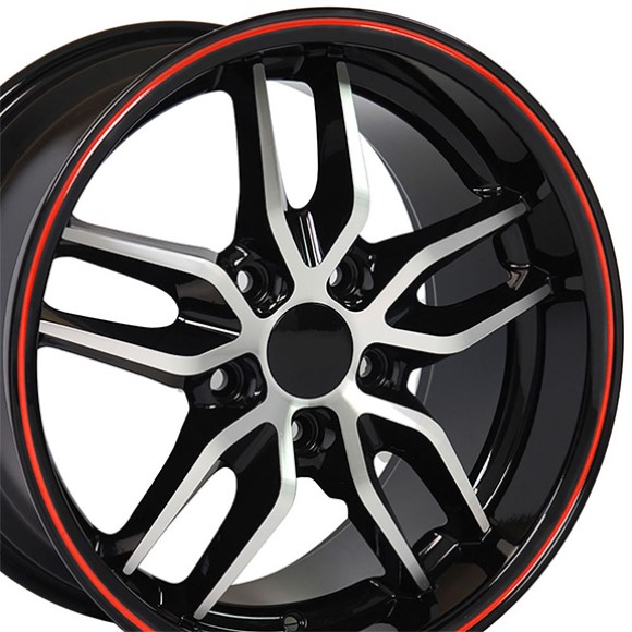 WHEEL. C7 Z51 DP DSH BL MACH 17X9.5