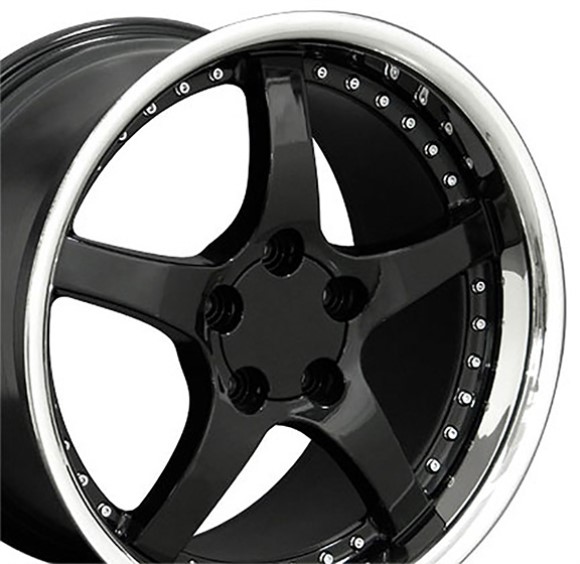 WHEEL. C5 BLACK STAINLESS 18X10.5