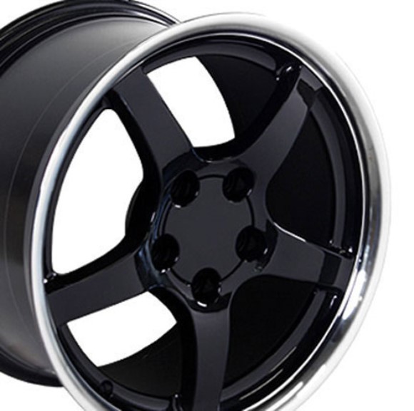 WHEEL. C5 DP DSH BLK MCHD LP 18X9.5