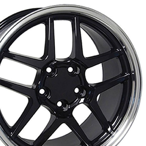 WHEEL SET. C5 Z06 STL GLS BLK MC LP