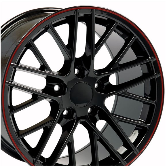 WHEEL SET. C6 ZR1 GLS BLK RD STP