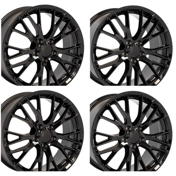 WHEEL SET. C7 Z06 GLS BLK FLOW FRMD