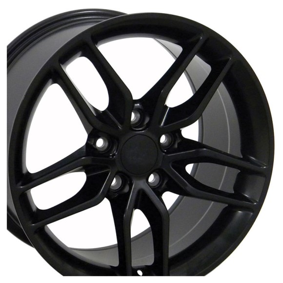 WHEEL SET. C7 Z51 STYLE SATIN BLACK