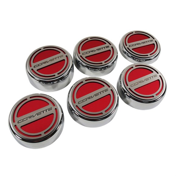 FLUID CAP CVRS. CORVETTE FONT. RED