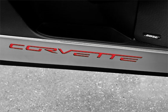 DOOR GUARDS. RED CF CORVETTE