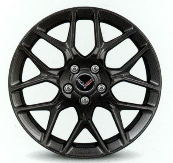 WHEEL. PAINTED GLOSS BLACK 19- FRNT